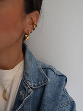 Cargar imagen en el visor de la galería, Pendiente ear cuff 2 unidades - Acero dorado 316L baño oro 18 K