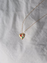 Cargar imagen en el visor de la galería, Collar RAMPUR - Charm latón baño oro 18k y cadena Plata 925 baño oro 18k