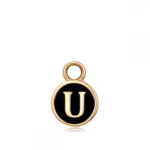 Cargar imagen en el visor de la galería, Cadena y colgante letra - Acero dorado 316L baño oro 18k - Varias letras disponibles