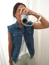 Cargar imagen en el visor de la galería, Chaleco vaquero vintage - Tono medio