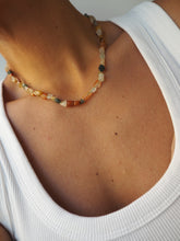 Cargar imagen en el visor de la galería, Collar Tossa de Mar • minerales + acero dorado 316L baño oro 18k