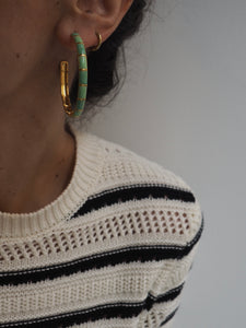 Pendientes aros TAVIRA -  Acero dorado 304L baño oro 14K
