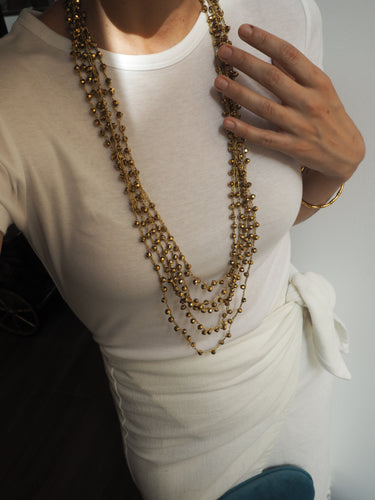 Collar María - Acero dorado 304L baño oro 14k