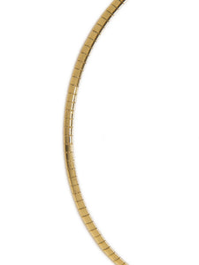 Collar semi rígido • Acero dorado 316L baño oro 18k