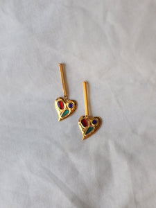 Pendientes barra RAMPUR - Latón baño oro 18k  - par 30€