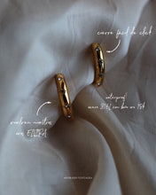 Cargar imagen en el visor de la galería, Aros Elvira 20mm - Acero dorado 316L baño oro 18K