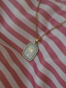 Collar Hotel California - Acero dorado 316L baño oro 18k