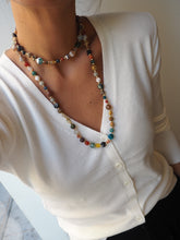 Cargar imagen en el visor de la galería, Collar Julia • minerales + acero dorado 316L baño oro 18k