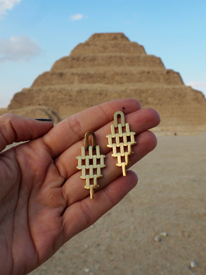 Pendientes Saqqara  - Acero dorado 304L baño oro 14k