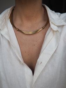 Collar Aswan - Acero dorado 316L baño oro 18k