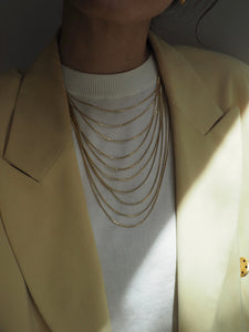Collar Jerez multicadena - Acero dorado 304L baño oro 14k