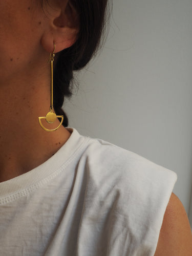 Pendientes India 004 - Edición limitada - Latón baño de oro 18k