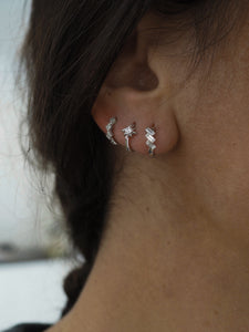 Pendiente aro circonitas 11 mm - Plata 925 - par 25€ unidad 13€