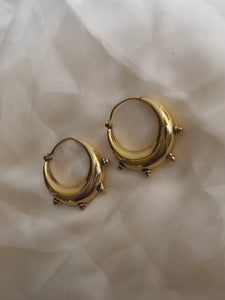 Pendientes India 003 - Edición limitada - Latón baño de oro 18k