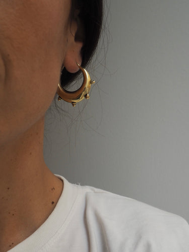 Pendientes India 003 - Edición limitada - Latón baño de oro 18k