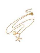 Cargar imagen en el visor de la galería, Collar Mar - Acero dorado 304 baño oro 18k