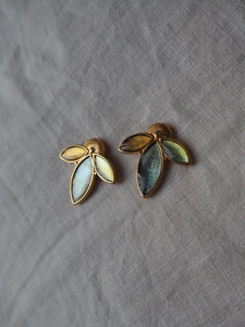 Pendientes Lúxor - Latón baño oro 18K