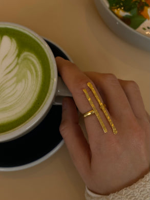 Anillo Surat - Edición limitada - Latón baño oro 18k