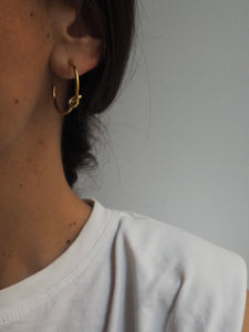 Aros nudo 30mm - Acero 304L baño oro 18k