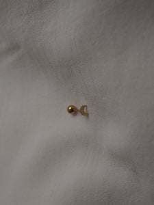 Piercing luna - Acero 316L baño oro 18k