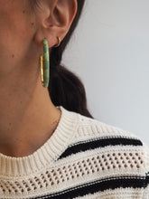 Cargar imagen en el visor de la galería, Pendientes aros TAVIRA -  Acero dorado 304L baño oro 14K