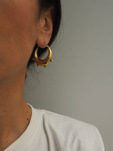 Pendientes India 003 - Edición limitada - Latón baño de oro 18k