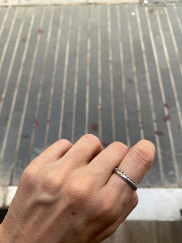 Anillo Amelia - Acero plateado 304L baño plata - Talla adaptable de 14 a 17