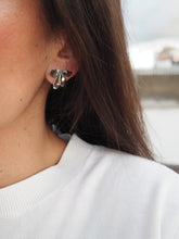 Cargar imagen en el visor de la galería, Pendientes Lilou circonita azul· Acero 316L baño plata rodiada