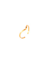 Cargar imagen en el visor de la galería, Anillo Céline - Acero dorado 316L baño oro 18K - Talla 7/9 especial meñique o falange