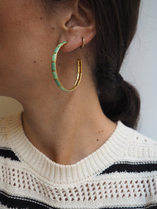 Pendientes aros TAVIRA -  Acero dorado 304L baño oro 14K