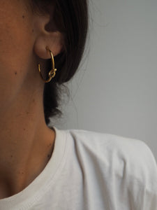 Aros nudo 30mm - Acero 304L baño oro 18k