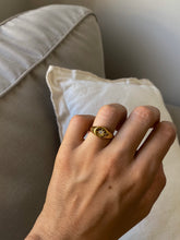 Cargar imagen en el visor de la galería, Anillo estrella circonita - Acero dorado 316L baño oro 18k - Talla 16