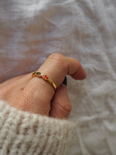 Cargar imagen en el visor de la galería, Anillo Nilo - Plata 925 chapado oro 1micra - Talla 15 y 20
