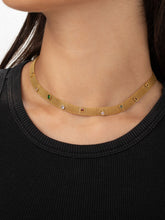 Cargar imagen en el visor de la galería, Collar cadena Bismarck minerales • Acero plateado 316L baño plata rodiada