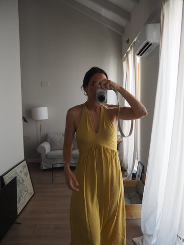 Vestido Marilyn mostaza