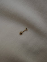 Cargar imagen en el visor de la galería, Piercing luna - Acero 316L baño oro 18k