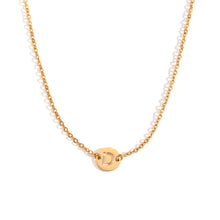 Cargar imagen en el visor de la galería, Collar letra - Acero dorado 316L baño oro 18k - Elige tu letra