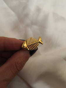 Anillo Oeiras - Acero 316L baño oro 18k - Talla adaptable de 14 a 19
