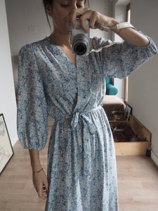 Vestido flores azules