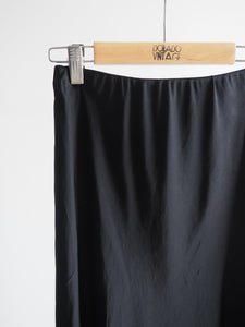 Falda satinada negra Rayón - Talla única