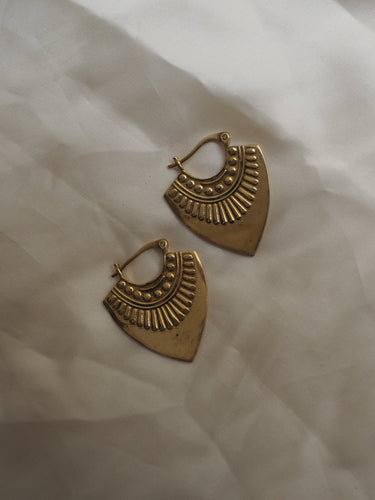 Pendientes India 006 - Edición limitada - Latón baño de oro 18k