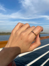 Cargar imagen en el visor de la galería, Anillo Nilo - Plata 925 chapado oro 1micra - Talla 15 y 20