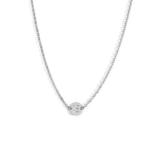 Collar letra - Acero plateado 316L baño plata rodiada - Elige tu letra