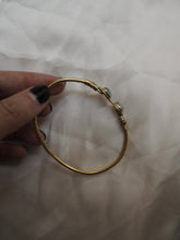 Cargar imagen en el visor de la galería, Pulsera piedra luna - Latón baño oro 18k - Original India