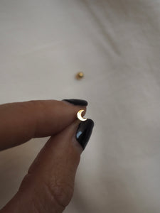 Piercing luna - Acero 316L baño oro 18k