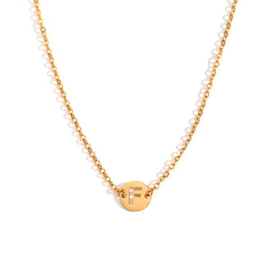 Collar letra - Acero dorado 316L baño oro 18k - Elige tu letra