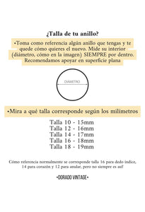 Anillo Esperanza - Plata 925 Baño oro 18k - Talla  14