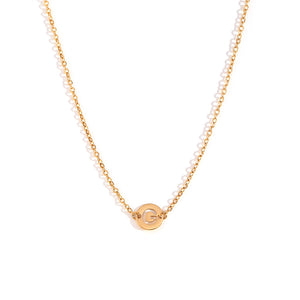 Collar letra - Acero dorado 316L baño oro 18k - Elige tu letra