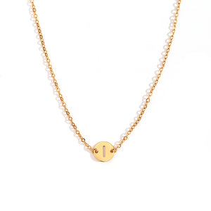 Collar letra - Acero dorado 316L baño oro 18k - Elige tu letra