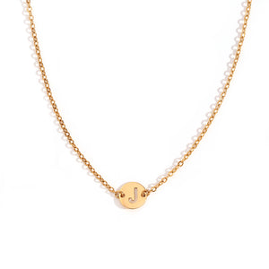 Collar letra - Acero dorado 316L baño oro 18k - Elige tu letra